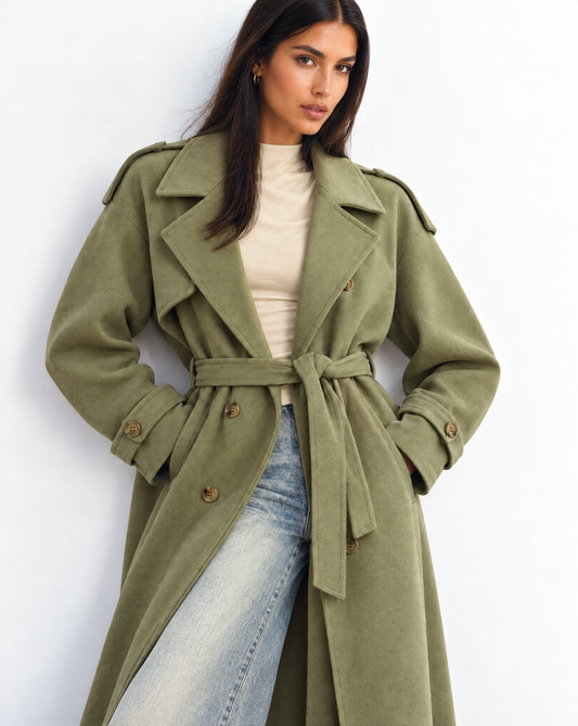 Zieyna Wool Long Coat