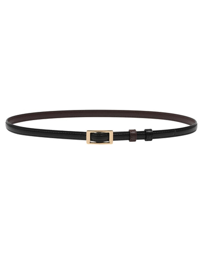 Reversible Leather Buckle Belt