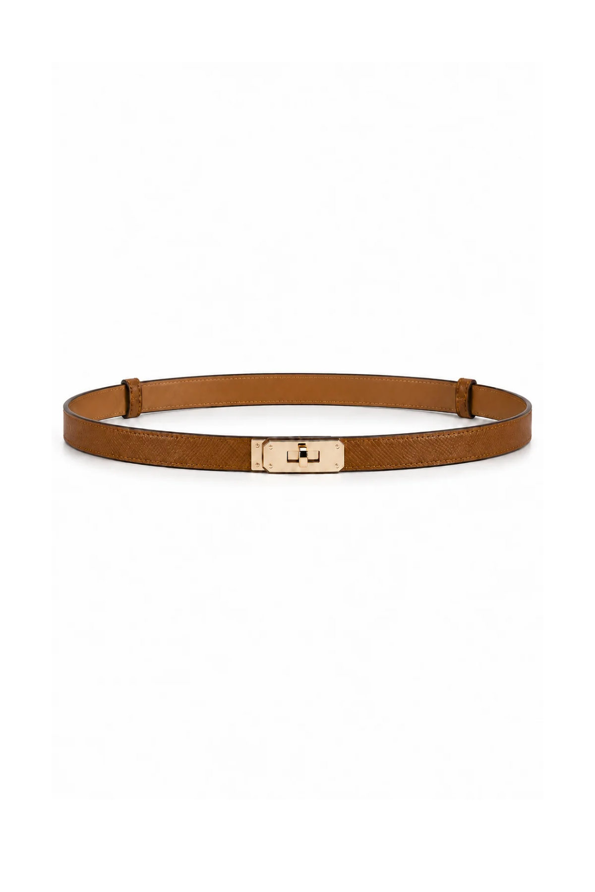London Slim Turn-Lock Leather Belt
