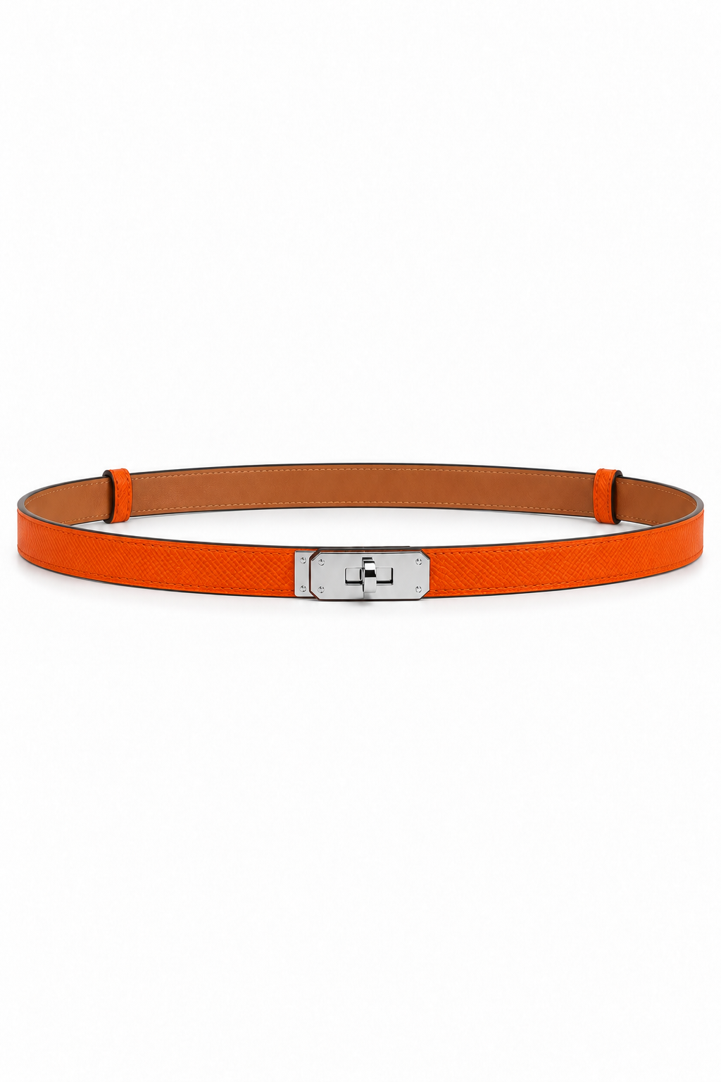London Slim Turn-Lock Leather Belt