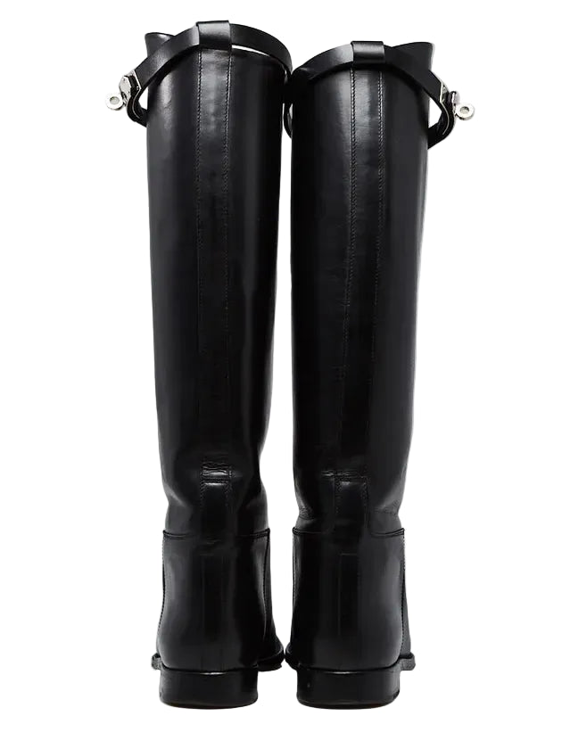 Riley Faux Leather Metal Buckle Boots