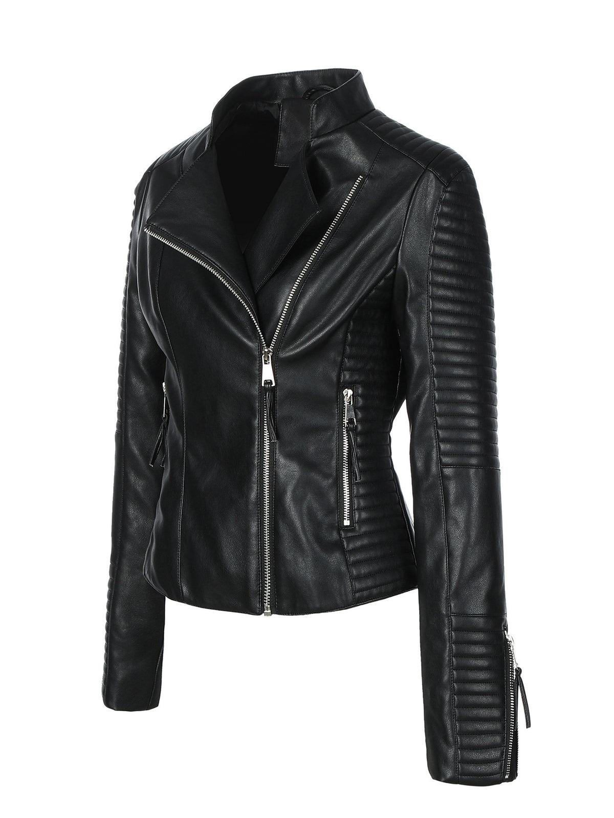 Tami Faux Leather Biker Jacket