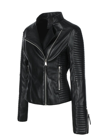 Tami Faux Leather Biker Jacket