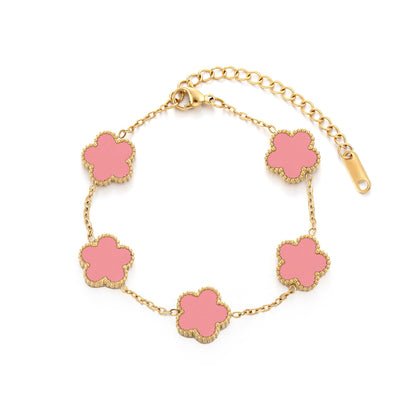 Clover Earrings, Bracelet, Necklace Set