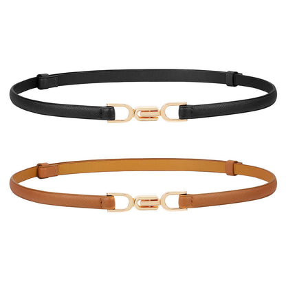 2-Pack Adjustable Leather Belt
