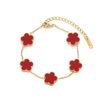 Clover Earrings, Bracelet, Necklace Set