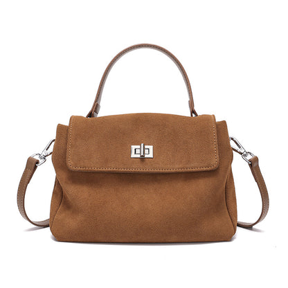 Leather Suede Crossbody Handbag