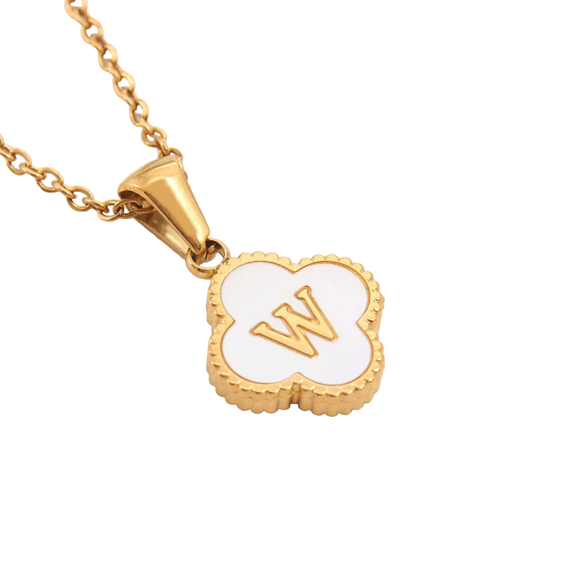 Clover Letter Necklace