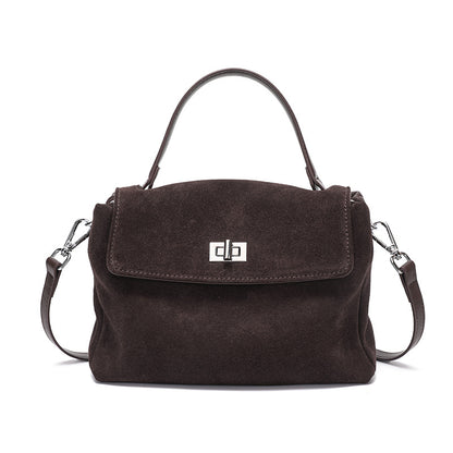 Leather Suede Crossbody Handbag