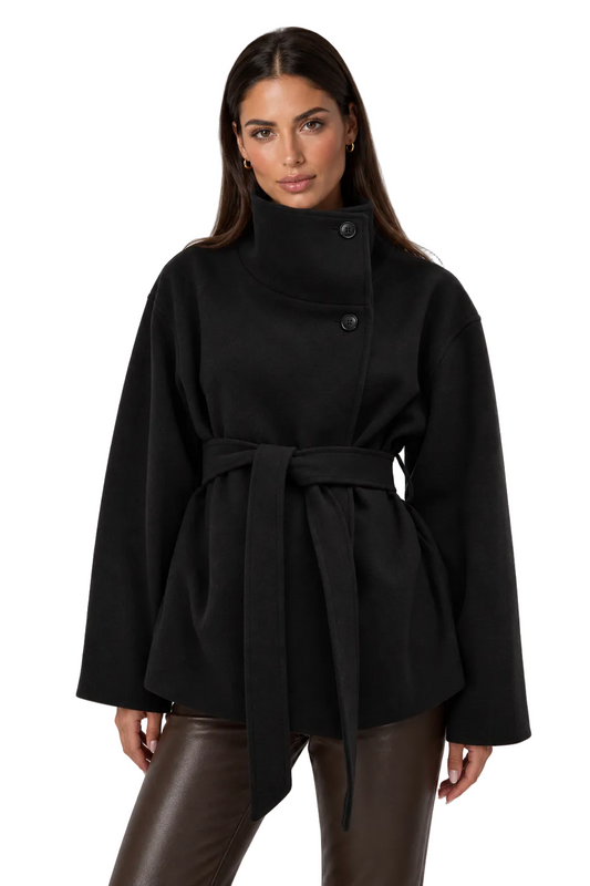Leila Double Sided Stand Up Collar Coat