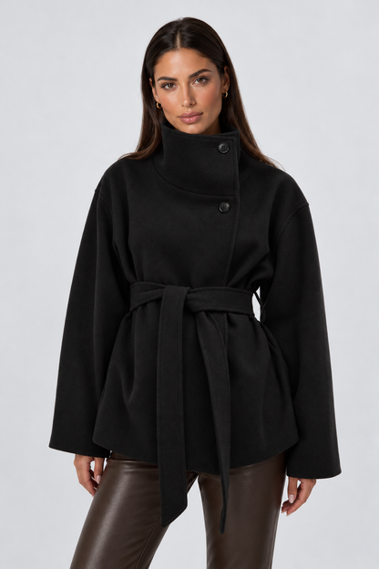 Leila Double Sided Stand Up Collar Coat