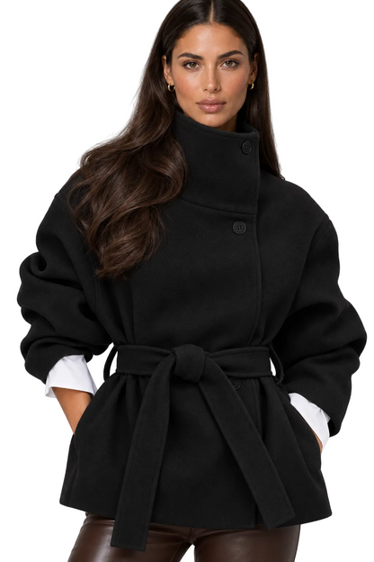 Leila Double Sided Stand Up Collar Coat