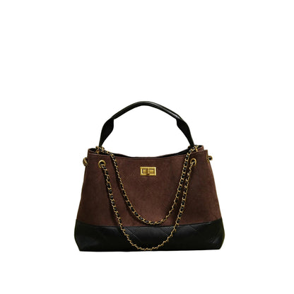 Camille Suede Chain Bag