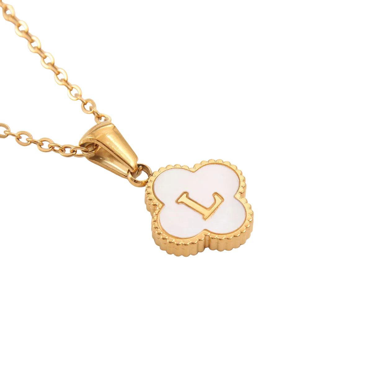 Clover Letter Necklace