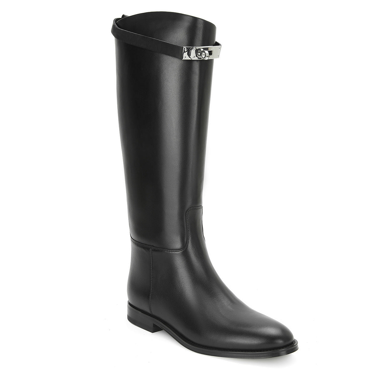 Riley Faux Leather Metal Buckle Boots