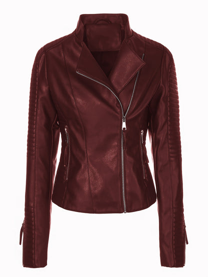 Tami Faux Leather Biker Jacket