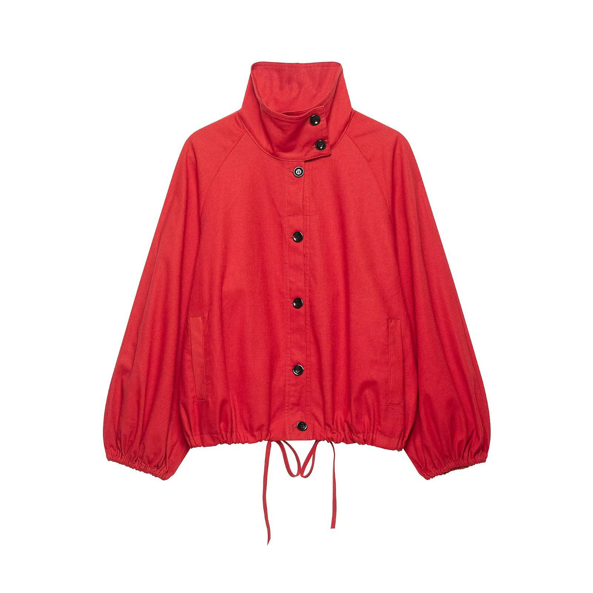 Nora Stand Up Collar Button Up Jacket