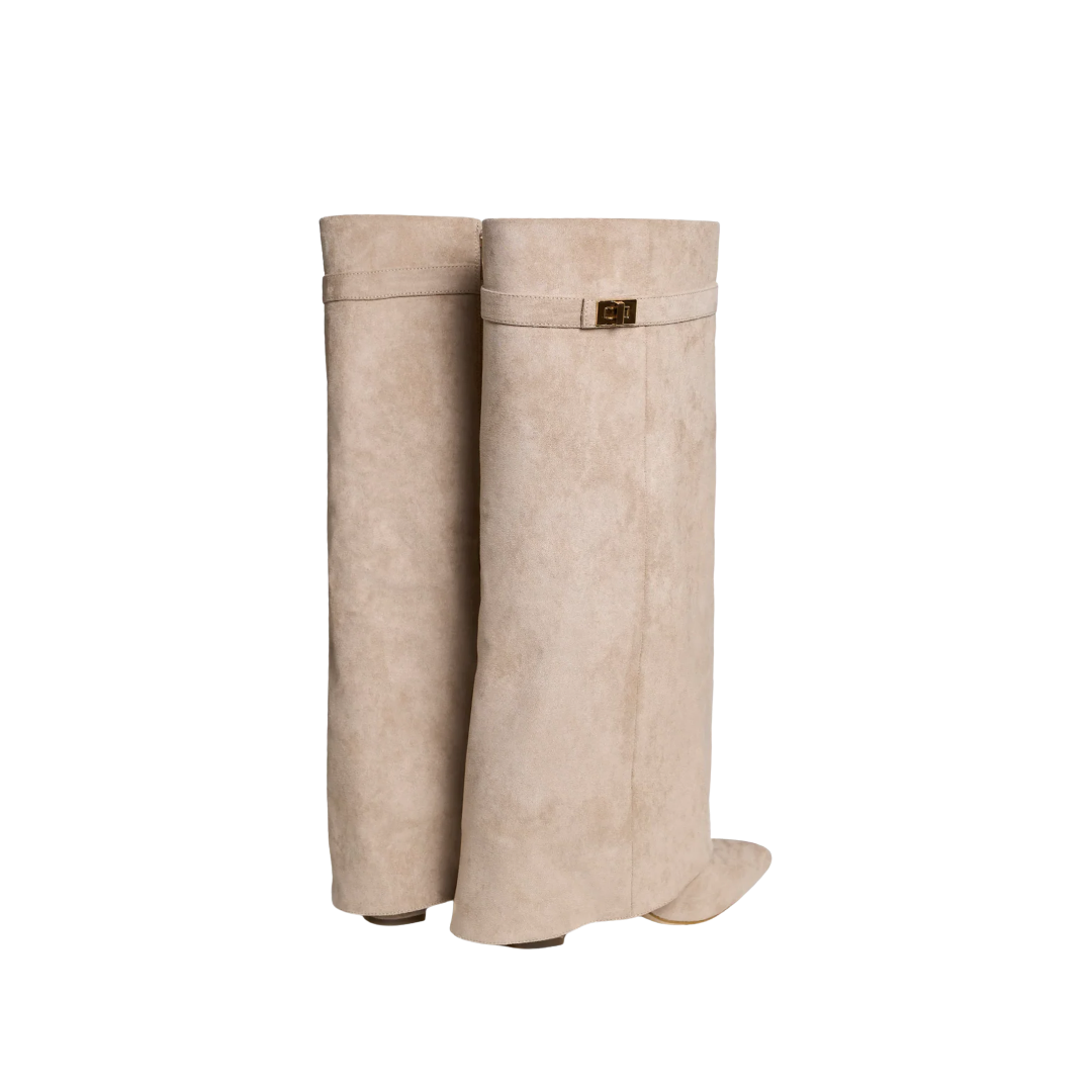 Terry Suede Knee High Boots