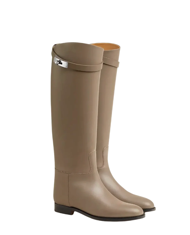 Riley Faux Leather Metal Buckle Boots