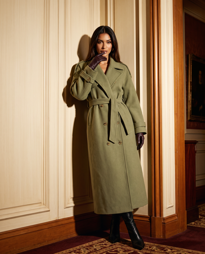Zieyna Wool Long Coat