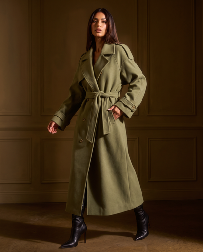 Zieyna Wool Long Coat