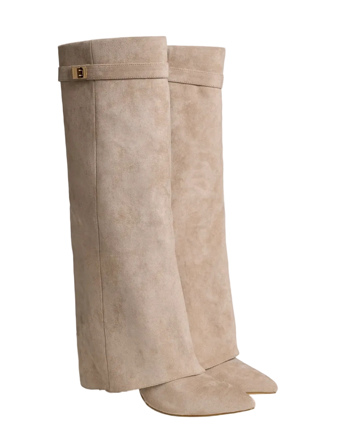 Terry Suede Knee High Boots
