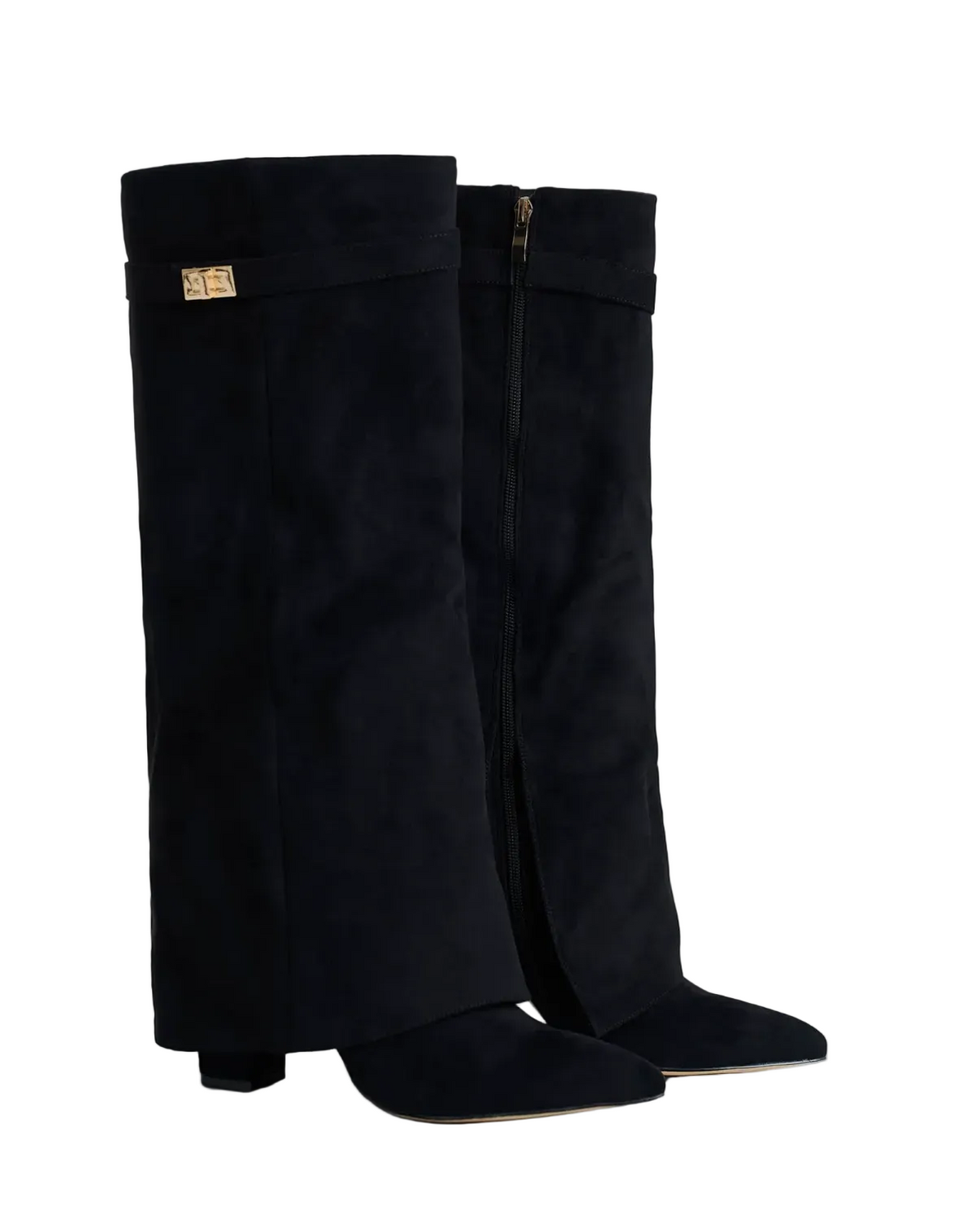 Terry Suede Knee High Boots