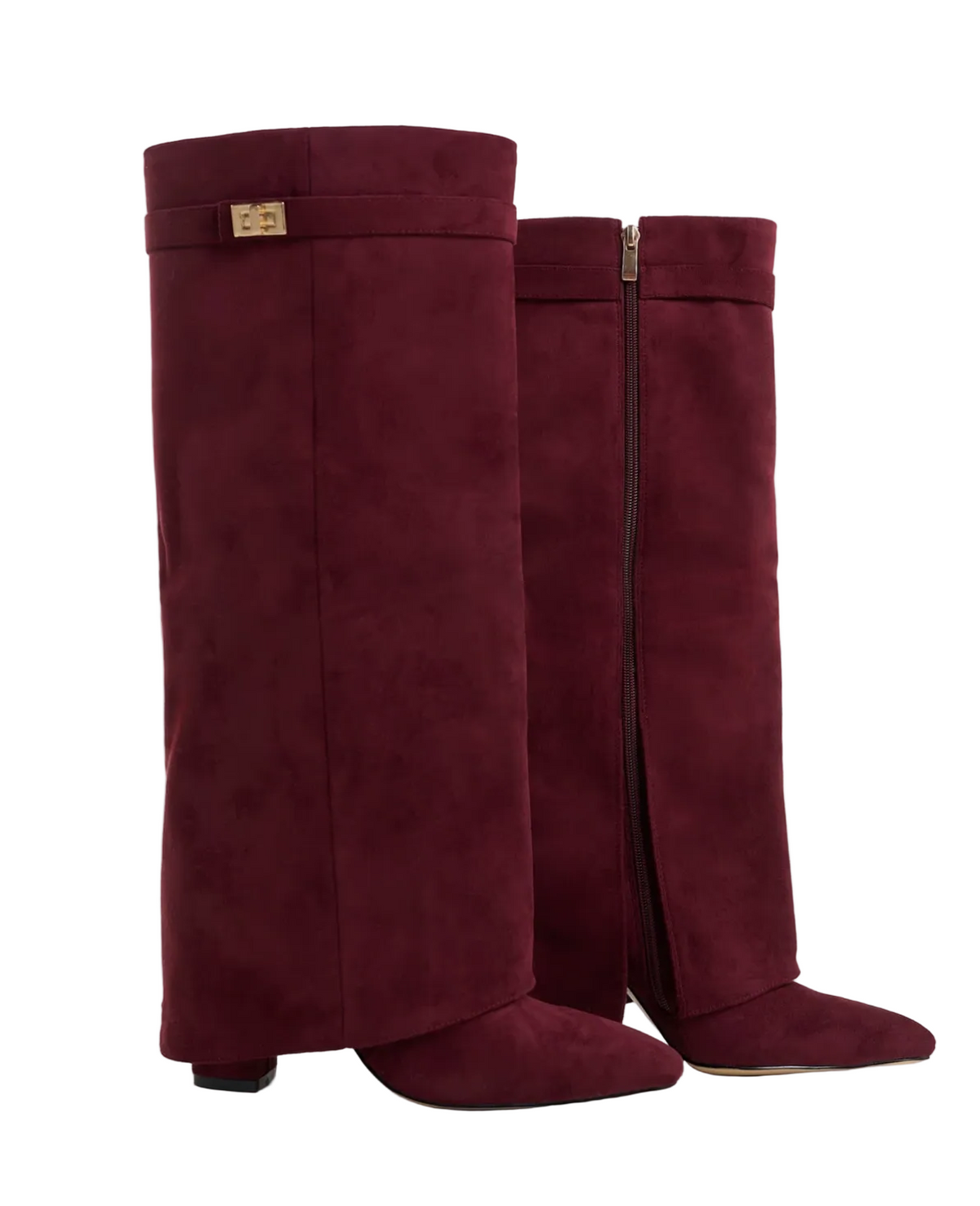 Terry Suede Knee High Boots