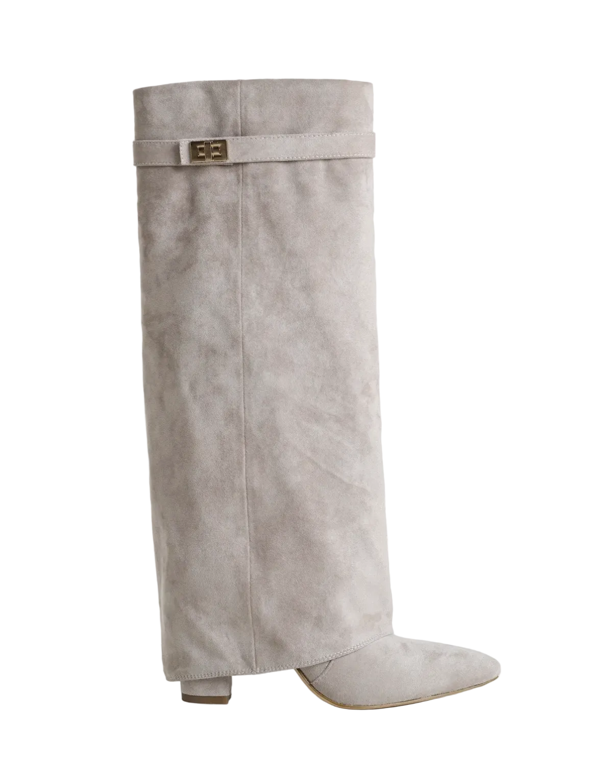 Terry Suede Knee High Boots