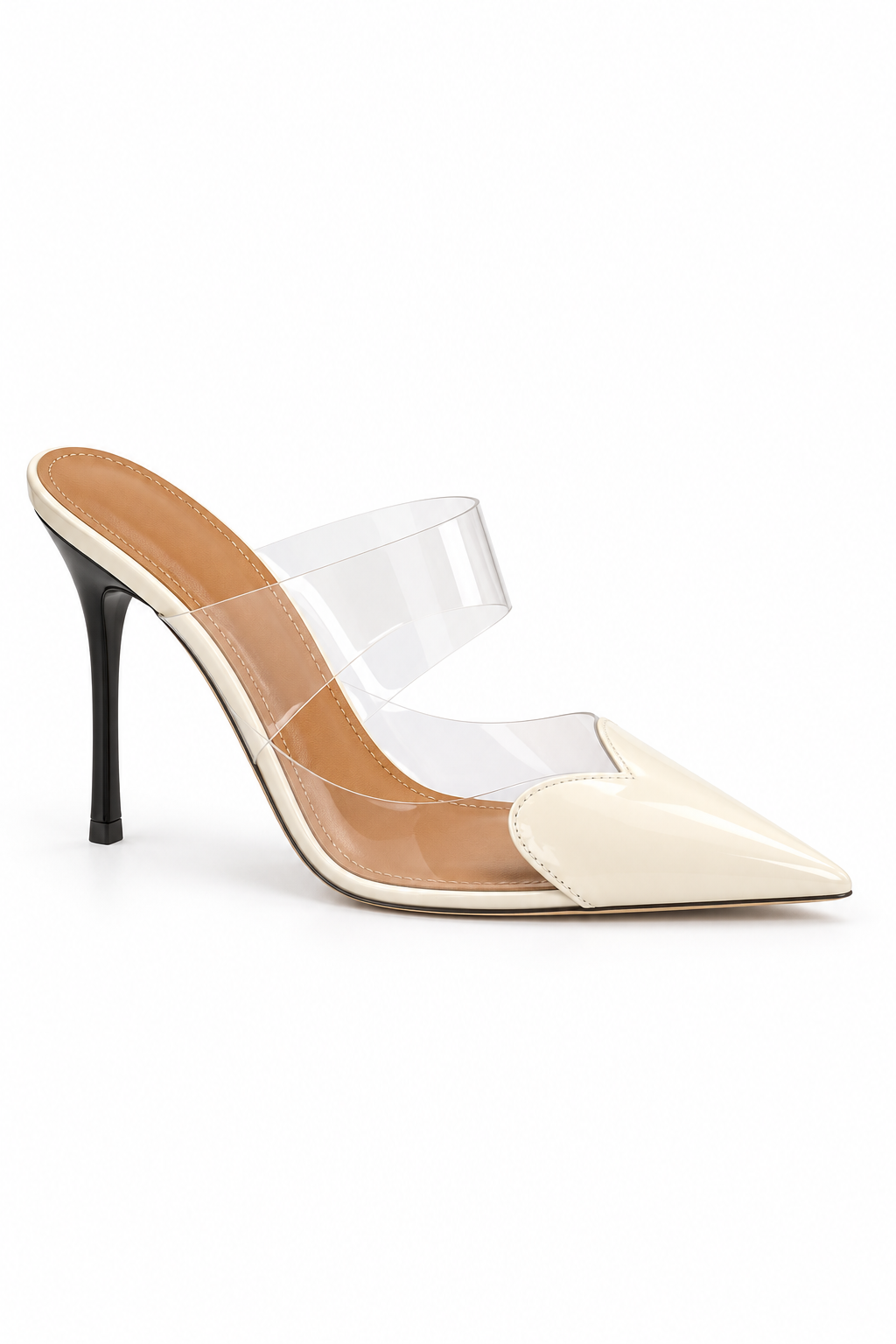 Heart Shaped Transparent High Heel Shoes