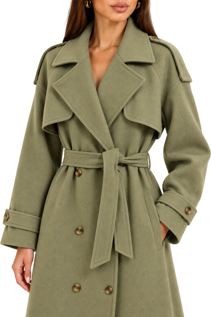 Zieyna Wool Long Coat