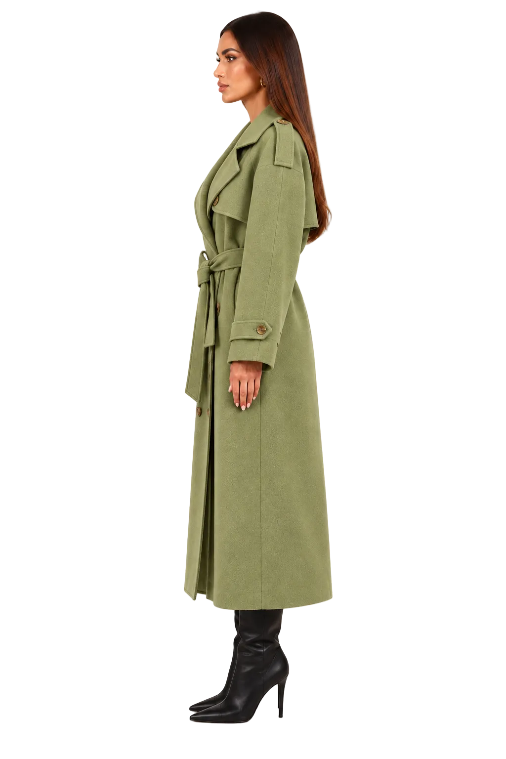 Zieyna Wool Long Coat