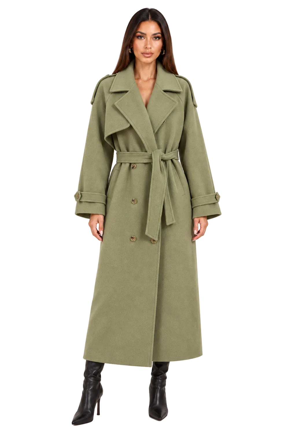 Zieyna Wool Long Coat