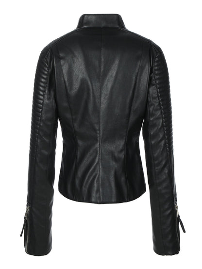 Tami Faux Leather Biker Jacket