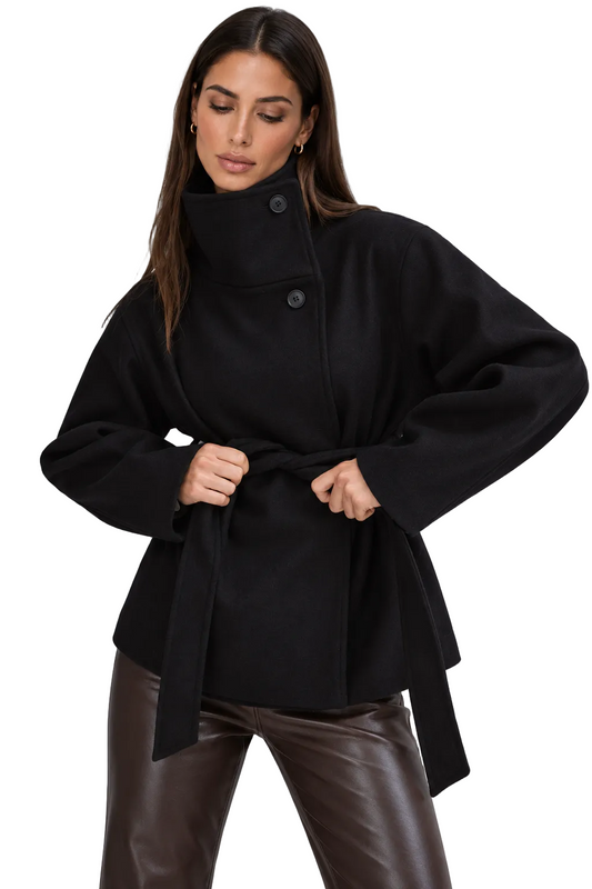 Leila Double Sided Stand Up Collar Coat