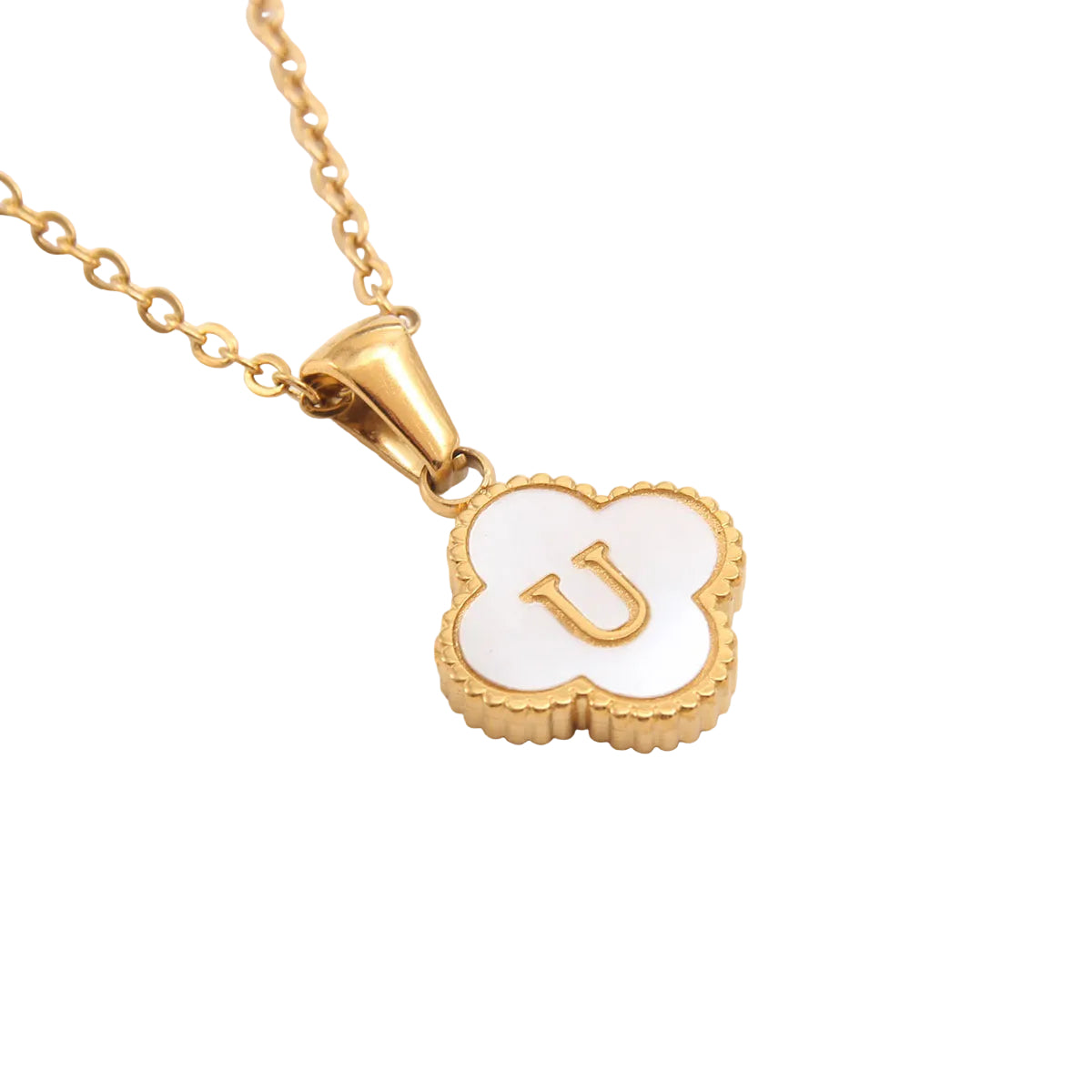 Clover Letter Necklace