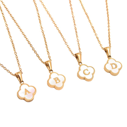 Clover Letter Necklace