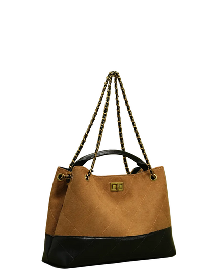 Camille Suede Chain Bag
