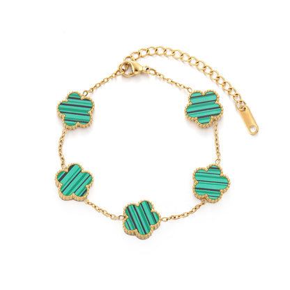 Clover Earrings, Bracelet, Necklace Set